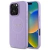 Guess GUHMP16LPSAHMCU Apple iPhone 16 Pro 6.3″ violetinės spalvos kietas dėklas Saffiano MagSafe