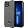 Guess GUHCP13MPSATLG Apple iPhone 13 / 14 / 15 6,1″ sidabrinis kietas dėklas SaffianoTriangle Logo