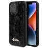 Guess GUHCP12MPSFDGSK Apple iPhone 12/12 Pro 6.1″ juodos spalvos kietas dėklas Sequin Script Metal