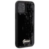 Guess GUHCP12MPSFDGSK Apple iPhone 12/12 Pro 6.1″ juodos spalvos kietas dėklas Sequin Script Metal