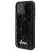 Guess GUHCP12MPSFDGSK Apple iPhone 12/12 Pro 6.1″ juodos spalvos kietas dėklas Sequin Script Metal