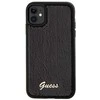Guess GUHCN61PSFDGSK Apple iPhone 11 / Xr 6.1″ juodos spalvos kietas dėklas Sequin Script Metal