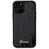 Guess GUHCP12MPSFDGSK Apple iPhone 12/12 Pro 6.1″ juodos spalvos kietas dėklas Sequin Script Metal