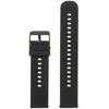 Pacific U27 rubber watch strap - juodas/juodas - 20mm