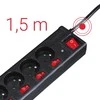 Hama 6 lizdai, 1,4m, atskiras jungiklis