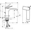 Hansgrohe BAS MIXVIVENIS 110 HG WITH POP UP BRONZ