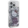 Hello Kitty HKHCP14LHDGPHT Apple iPhone 14 Pro 6.1″ baltos spalvos kietas dėklas IML Kitty On Bricks Graffiti