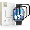 „Tech-Protect Glass Flex+“ 2 hibridinių stiklų pakuotė, skirta „Huawei Watch Fit 3 / 4“ - juoda