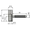 Lankstas durims TKZ Polna 9618053L, 1.5 cm x 4 cm