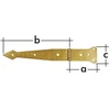 Lankstas vartams Domax 612301/816301, 30 cm, 0.2 cm, aukso