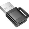Adapteris OTG USB A to USB C Hoco 3A UA31D juodas