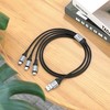 USB kabelis Hoco (X102) 3in1 lightning+microUSB+USB-C juodas 1m