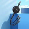 Laidas 3in1 USB A į Lightning / Micro USB / USB C Hoco 2A 1 m X75 juodas