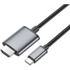 Kabelis Hoco UA27 USB-C to HDMI pilkas
