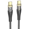 Cable USB C to USB C Hoco 3A 60W 1,2 m U121 juodas