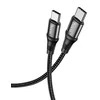 USB kabelis Hoco X50 Exquisito iš Type-C į Type-C 100W 1.0m juodas