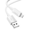 Cable USB A to Micro USB Hoco 2,4A 1 m X107 baltas