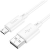 Cable USB A to Micro USB Hoco 2,4A 1 m X88 baltas