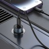Automobilinis įkroviklis Hoco USB C QC3.0 PD 30W + laidas USB C - Lightning Z57 metalinis pilkas
