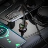 Automobilinis įkroviklis Hoco USB A + USB C QC3.0 PD 43W + laidas USB C į USB C NZ16A metalinis pilkas