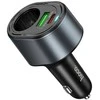 Automobilinis įkroviklis Hoco USB A + USB C + cigarečių degiklis PD QC3.0 3A 35W Z56 juodas