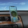 Belaidis automobilinis įkroviklis-laikiklis Hoco (CA91) Magnetic (MagSafe 15W) juodas