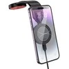 Belaidis automobilio telefono laikiklis, suderinamas su „Magsafe Hoco 15W“ prietaisų skydelio laikikliu HW29 juodas