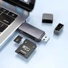 Atminties kortelių skaitytuvas Hoco HB45 USB-C/USB-A 2-in-1 USB2.0 pilkas