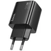 Phone charger Hoco 2 x USB C + 2 x USB A QC3.0 PD 3A 20W N55 juodas