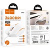 Wire pelė žaidimams Hoco USB A 2400 dpi GM37 baltas