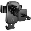 Gravity car phone holder Hoco air vent H80 juodas and pilka