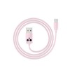 HOCO USB kabelis - KX1 micro USB 1m rožinis