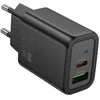 Telefono įkroviklis Hoco USB A + USB C QC3.0 PD 3A 20W N61 juodas