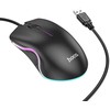HOCO su laidu kompiuterinė pelė USB A 1000 DPI with flashing GM19 juodos spalvos