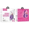 HOCO belaidės bluetooth ausinės W43 violetinės spalvos