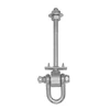 Kabliukas Domax MHD120 8855, pilka, 120 mm x 12 mm