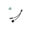HQ Adapteris Lightning to 3.5mm Audio Ausinės Jasck Adapteris + Type-C Female Charger Plug (OEM) Juodas