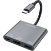 Wozinsky WHCH-01 USB-C PD šakotuvas 100W HDMI 4K@30Hz USB-A 10Gbps - pilkas