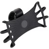 Hurtel Swivel silicone telefono laikiklis dviračiui with replaceable head - juodos spalvos