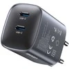 Laidinis įkroviklis USAMS CC305 T66 45W GaN 2xUSB-C tarnish