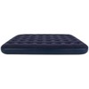 Oem Inflatable double travel mattress with velvet finish + inflating pump 67002 mėlynas