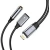 Tech-Protect UltraBoost Lightning (vyriškas) / mini lizdas 3,5 mm (moteris) - Lightning (moteris) - juodas