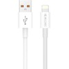 Jellico B1 Izturīgs-Mīksts iPhone un iPad Lightning uz USB Datu un Ātrā Lādētāja Vads 1m Balts