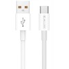 Jellico B1 Izturīgs-Mīksts Universāls USB uz USB-C Datu &amp; Ātrās uzlādes PD 20W Kabelis 1m Balts