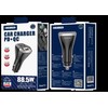 JELLICO car charger F15 PD 88,5W 2xUSB-C + 1xUSB QC3.0 Juodas
