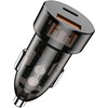 Automobilinis įkroviklis 30W PD USB-C + USB 3.0 Jellico F12 juodos spalvos