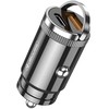 Jellico F7 57W Metāla Divu portu Ātrais Adaptīvais Auto Lādētājs USB QC 27W + PD USB-C 30W Melns