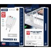 JELLICO sieninis įkroviklis EU11 PD 20W 1xUSB-C + 1xUSB QC3.0 + USB-C laidas - USB-C Baltas