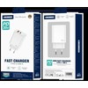 JELLICO sieninis įkroviklis EU13 GaN PD 30W 1xUSB-C + 1xUSB QC3.0 Baltas