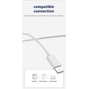 JELLICO su laidu ausinės EP2A Lightning su mikrofonu 1.2M Baltas